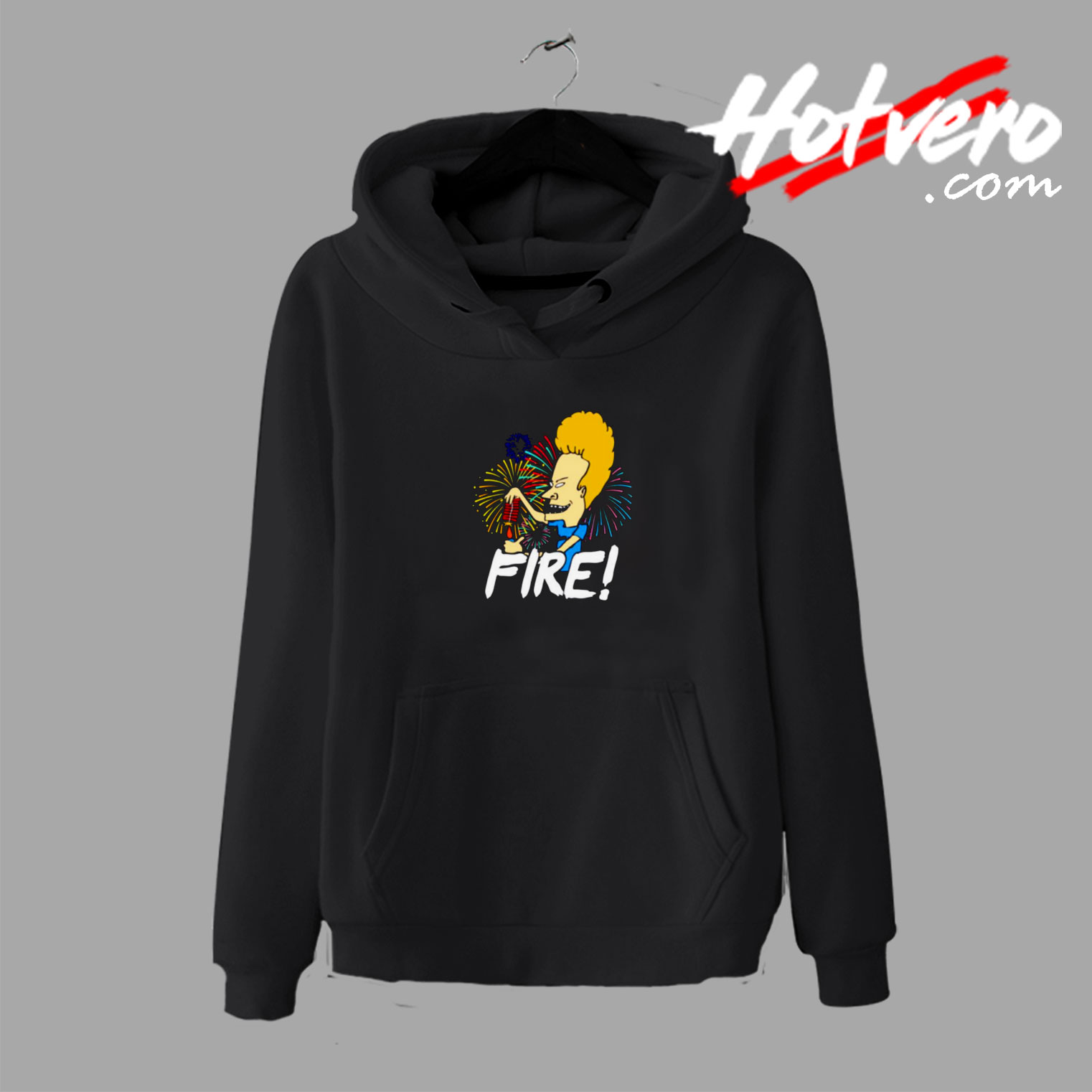 Beavis Fire Firework 4th Of July Funny Graphic Hoodie