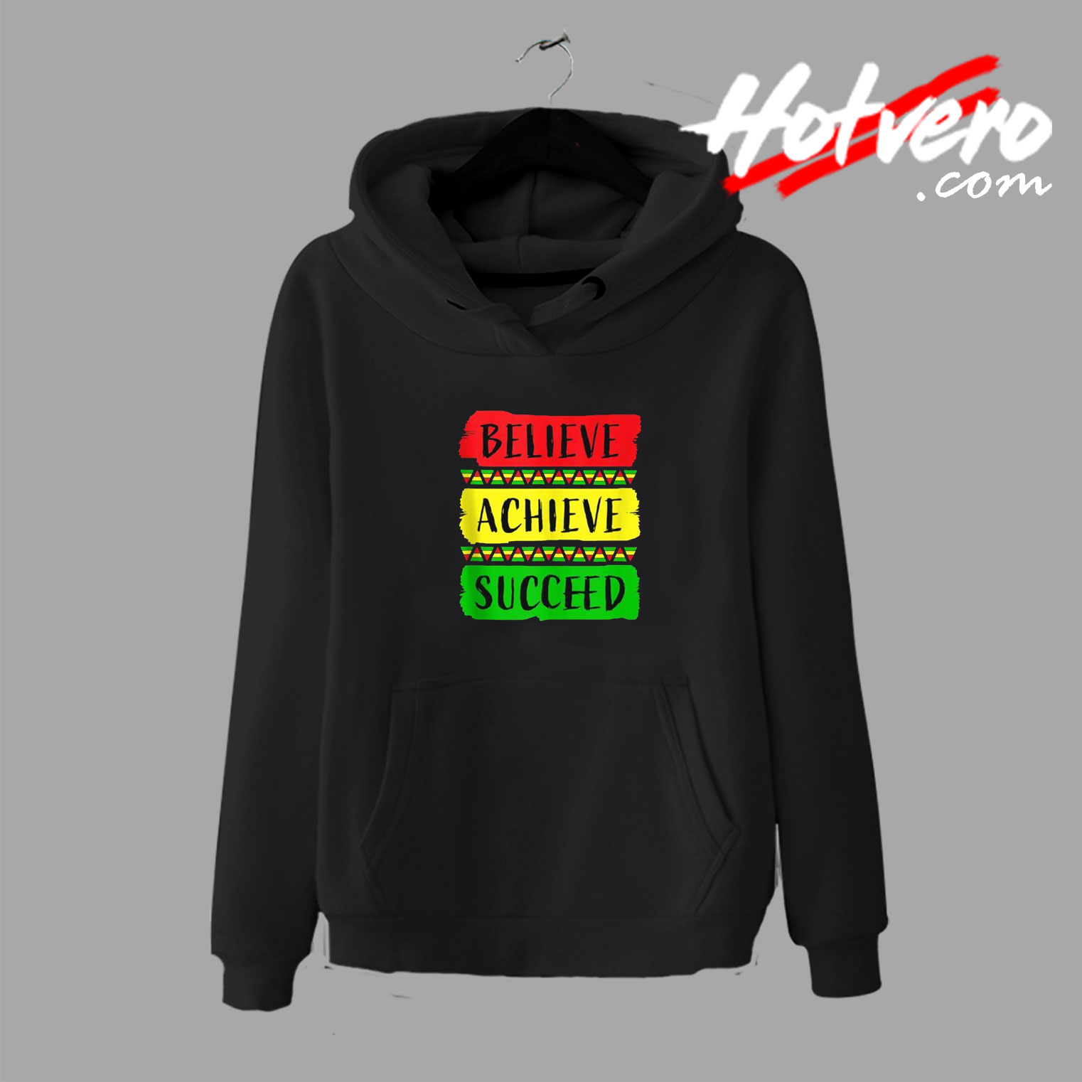 Believe Achieve Succeed Black History Month Funny Graphic Hoodie