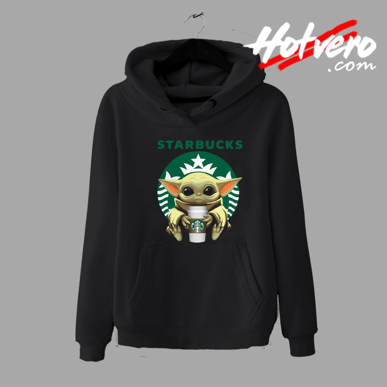 Best Baby Yoda hug Starbucks Hoodie