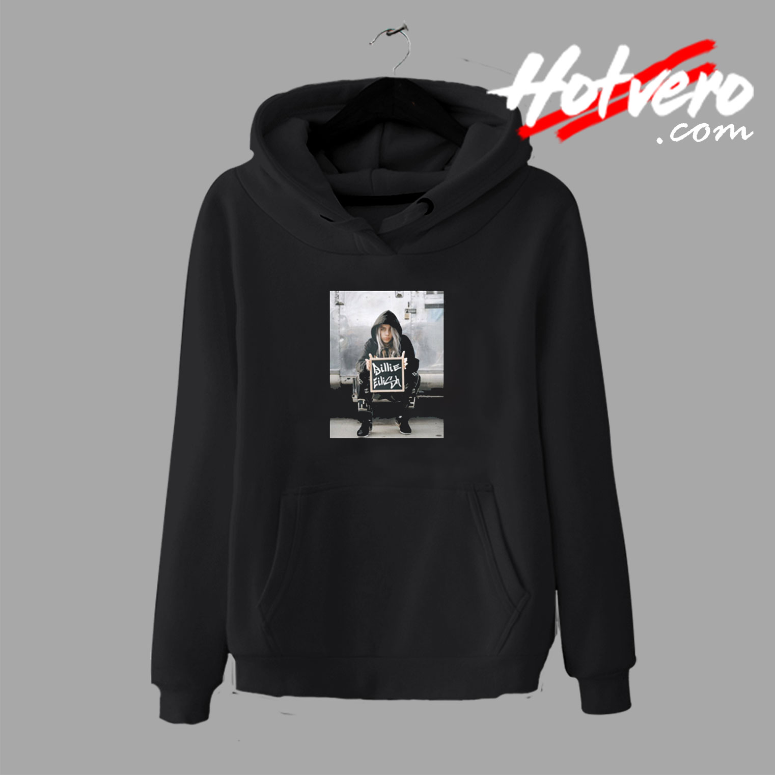 Billi Eilish Chalkboard Poster Hoodie