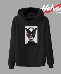Black Butterfly At The Eyes Girl Hoodie