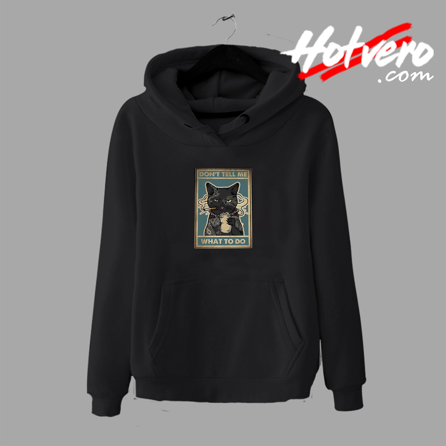 Black Cat Tattoo Posters Hoodie