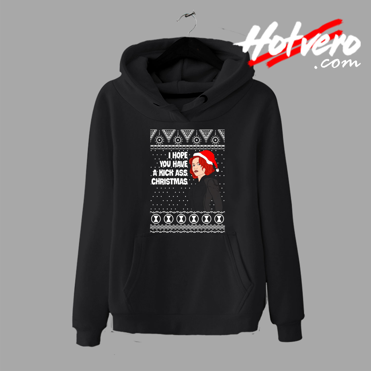 Black Widow Kick Ass Christmas Hoodie