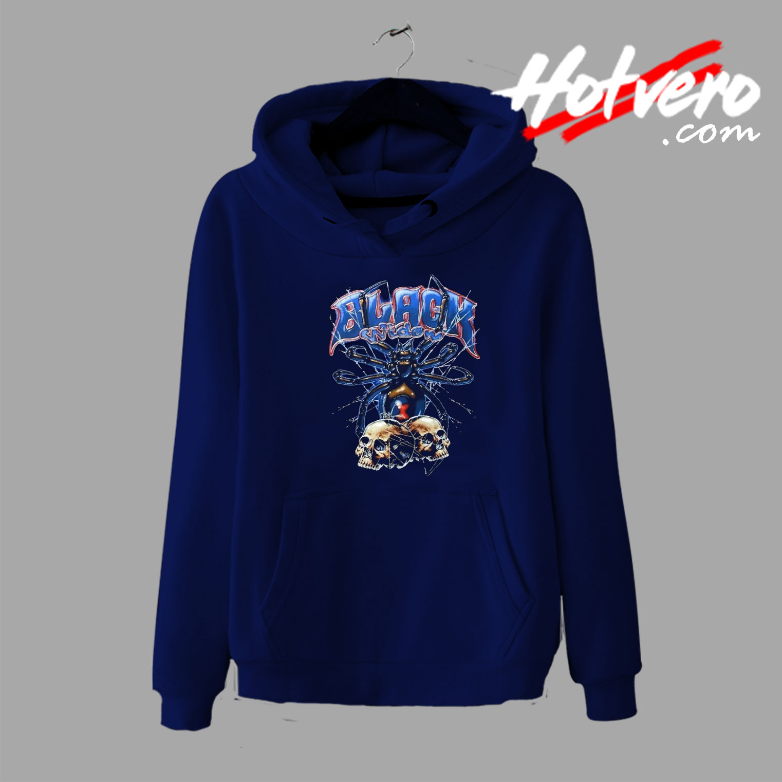 Black Widow Spider Skull Hoodie