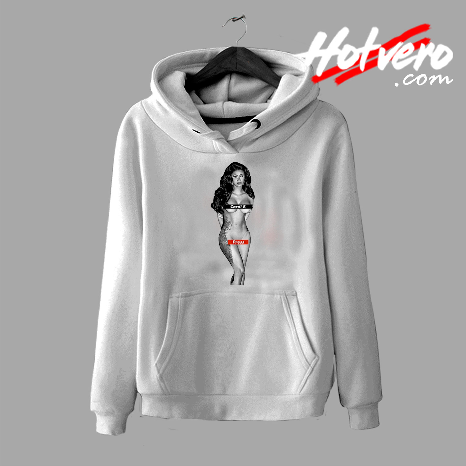 Cardi B Press Text Box Cover Up Hoodie