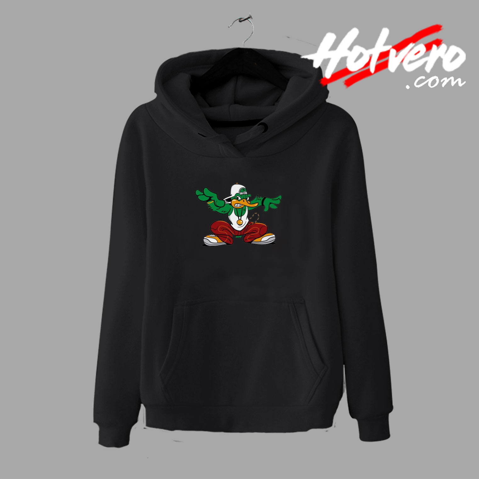 Cartoon Of A Rapper Duck Graphic Hoodie