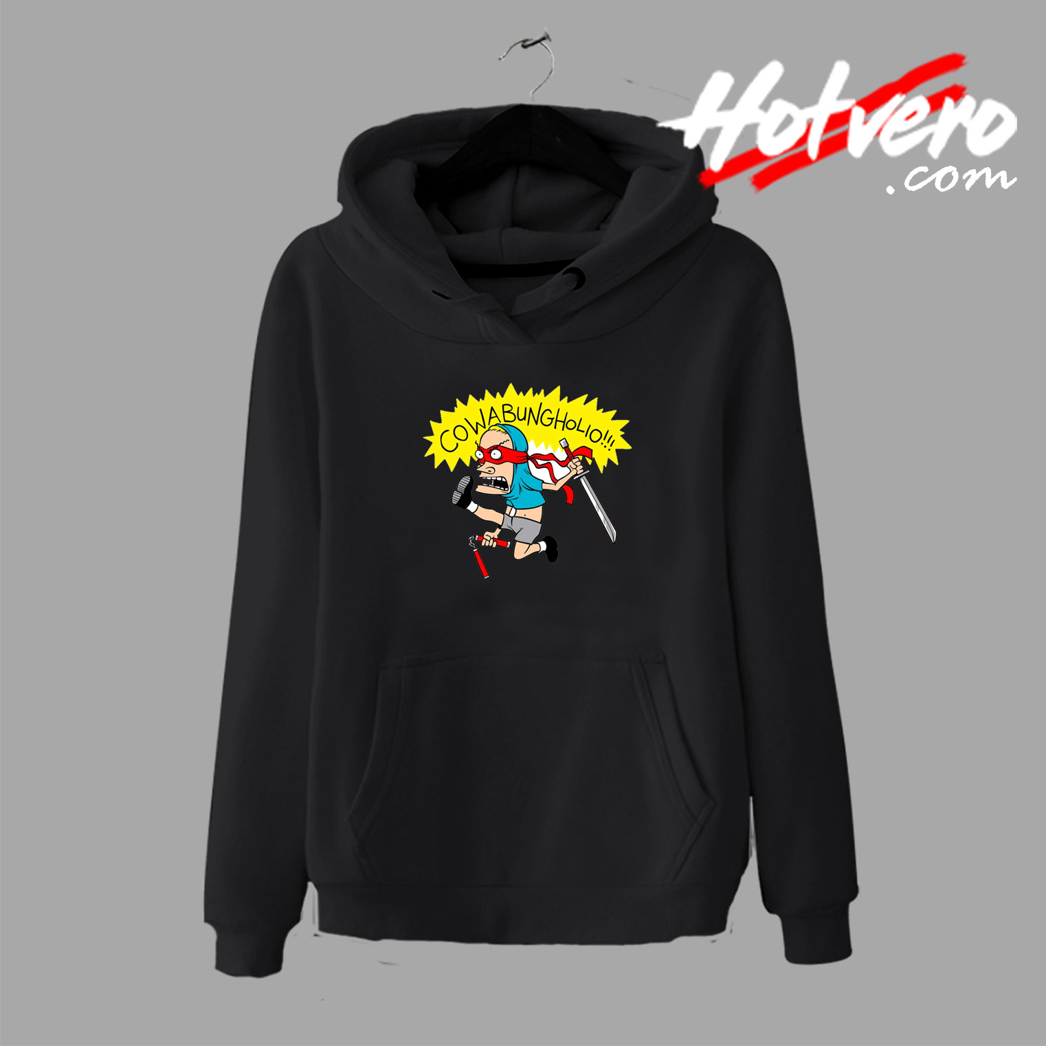 Cowabunholio Beavis and Butt Head With Sword Hoodie