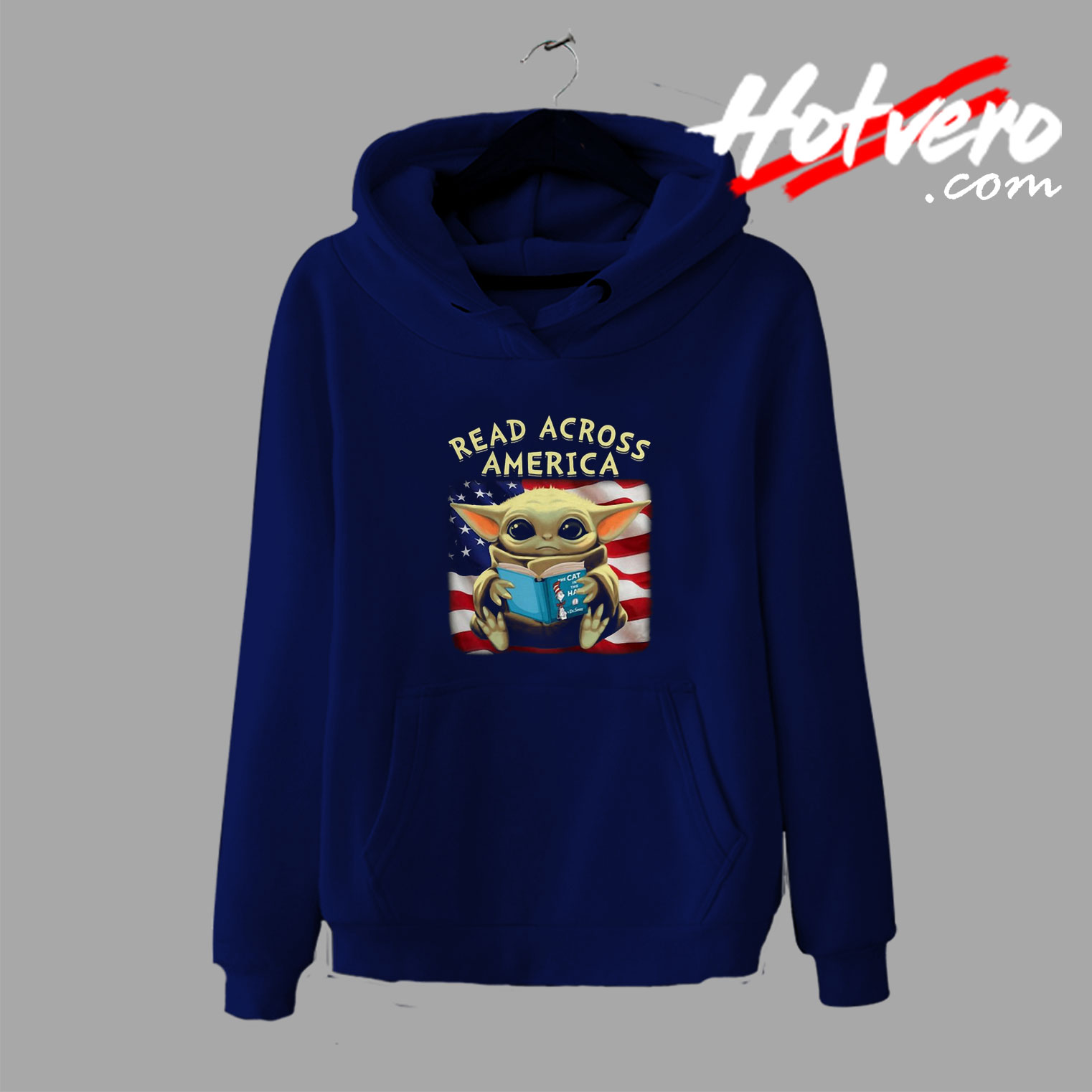 Cute Baby Yoda Read Across America Hoodie