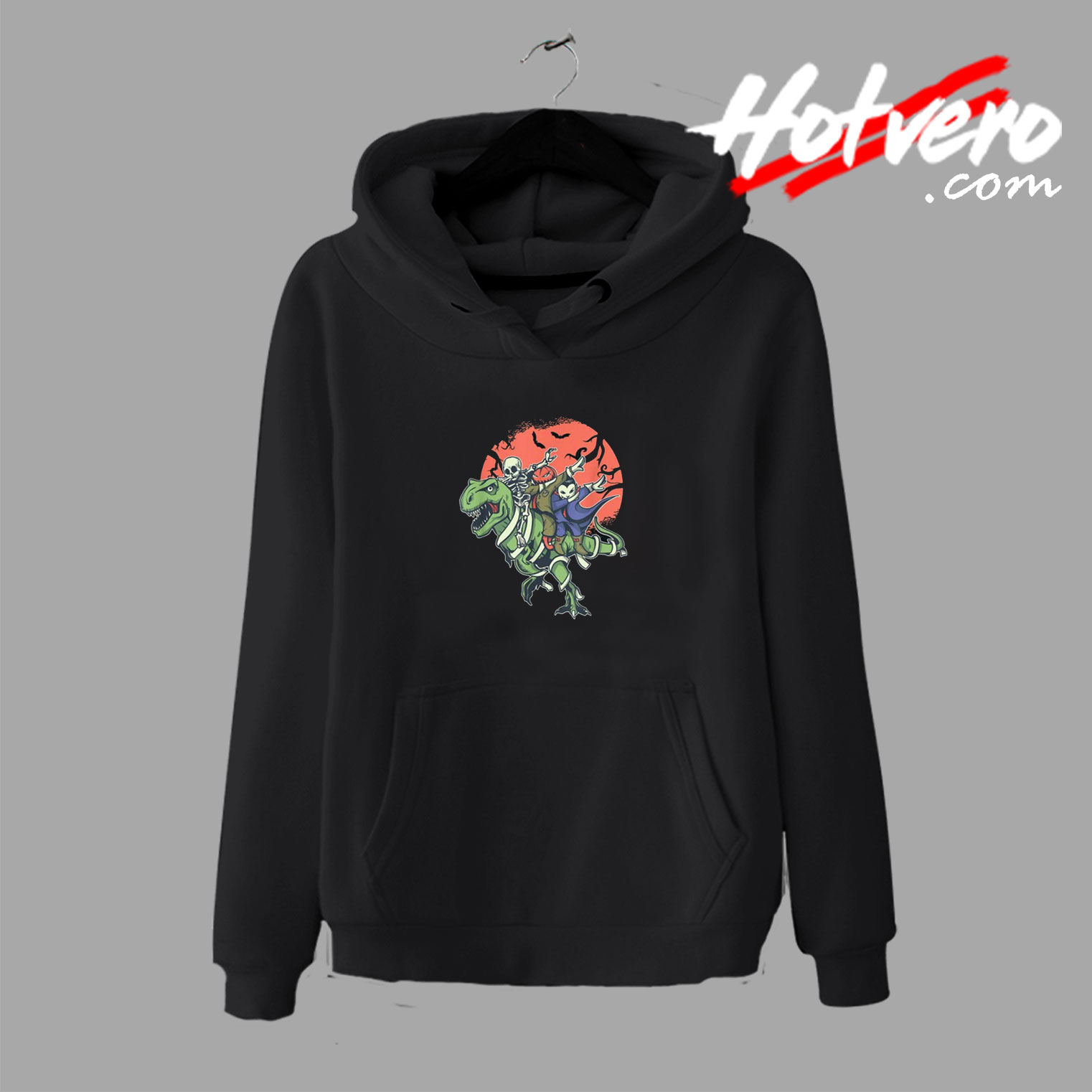 Dinosaur Skeleton Dabbing Funny Hoodie