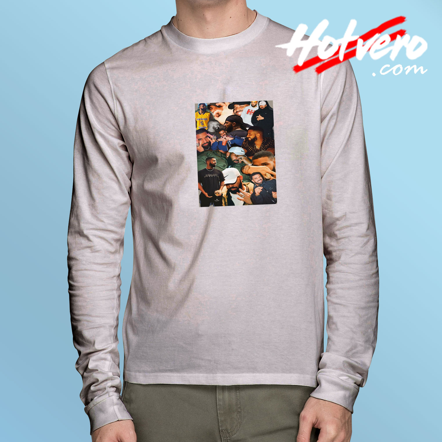 Drake Photos Collage Long Sleeve Tee