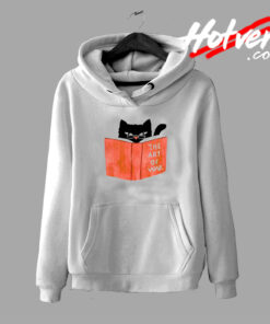 Funny Cat Reading Book Graphic Hoodie