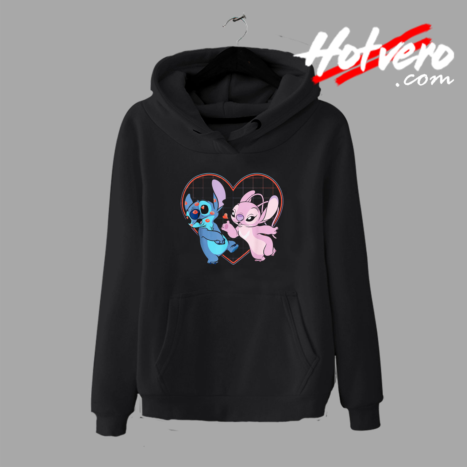 Funny Heart Lilo and Stitch Valentines Day Hoodie