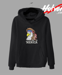 Funny Merica Bald Eagle Patriotic Hoodie