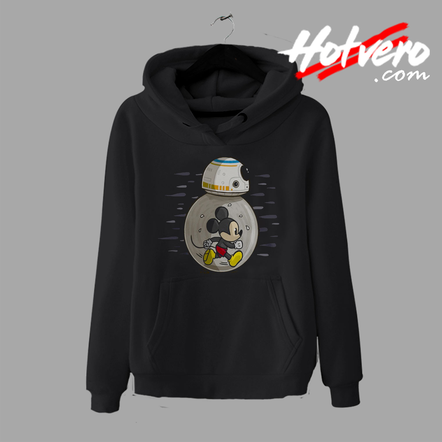 Funny Mickey Run in BB 8 Star Wars Hoodie