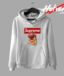 Funny Pug Gansta Tattoos Parody Supreme Hoodie