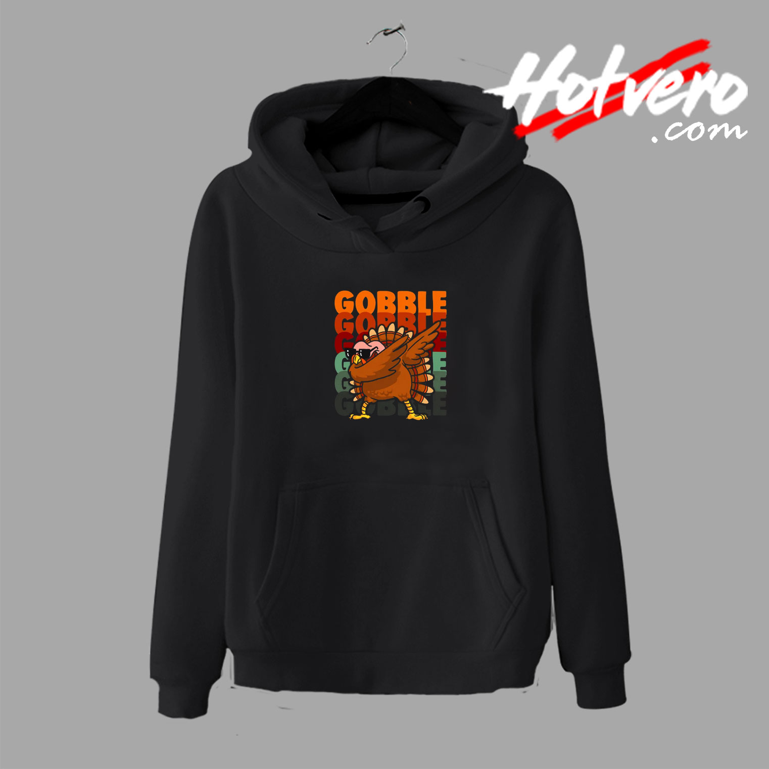 Gobble Dabbing Turkey Thanksgiving Hoodie