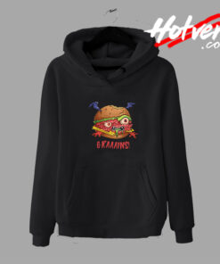 Graaains Zombie Burger Horror Graphic Hoodie