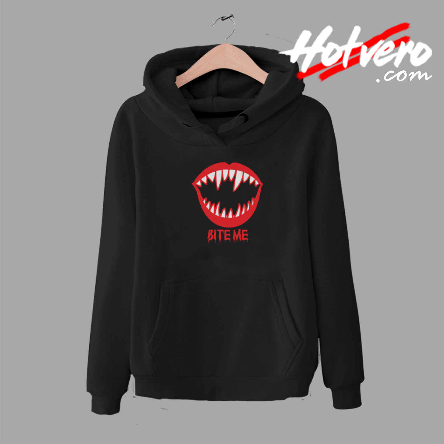 Halloween bite me scary dracular teeth hoodie