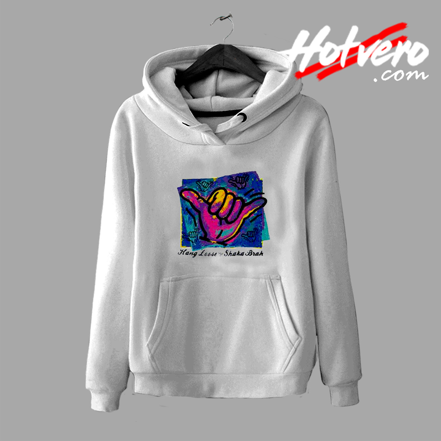 Hang Loose Shaka Brah Hand Graphic Hoodie
