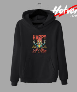 Happy Ice Cream Graphic Style Hoodie