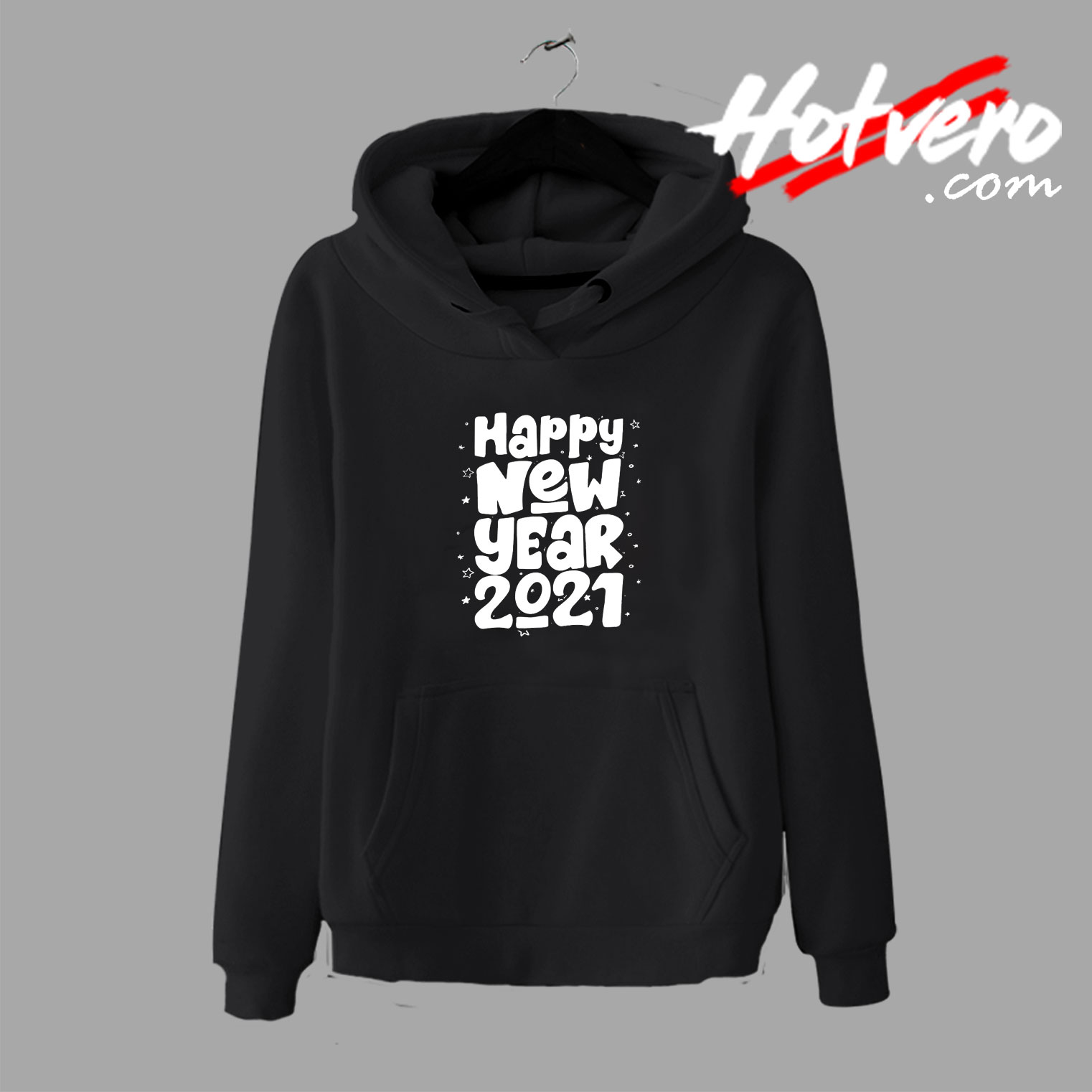 Happy New Year 2021 Star Graphic Hoodie
