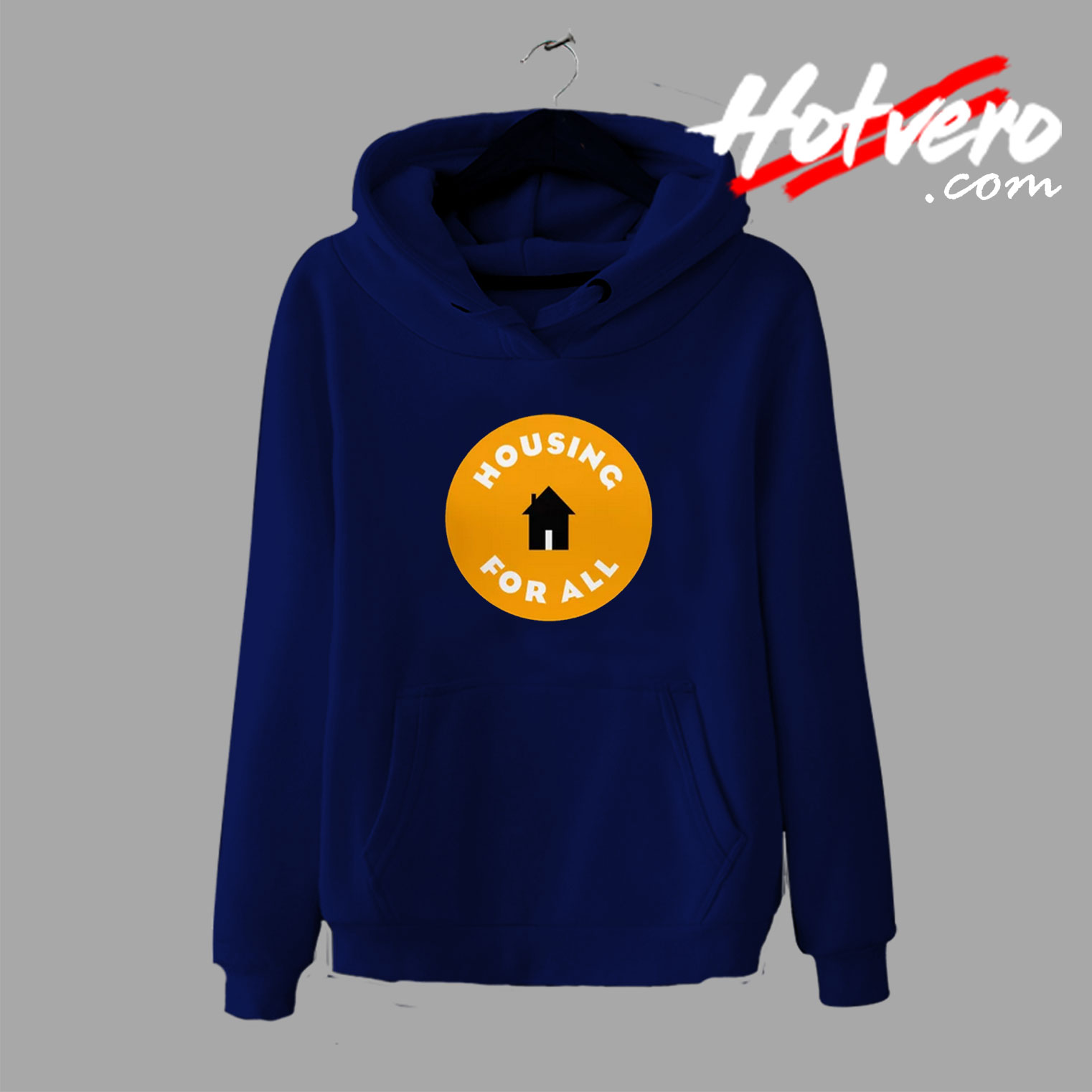 Housing For All Yellow Graphic Hoodie