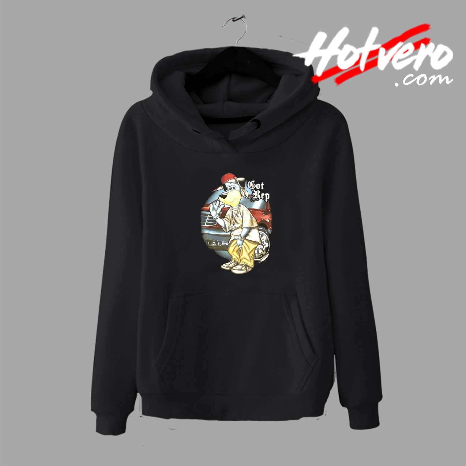 Huckleberry Hound Rapper Funny Graphic Hoodie