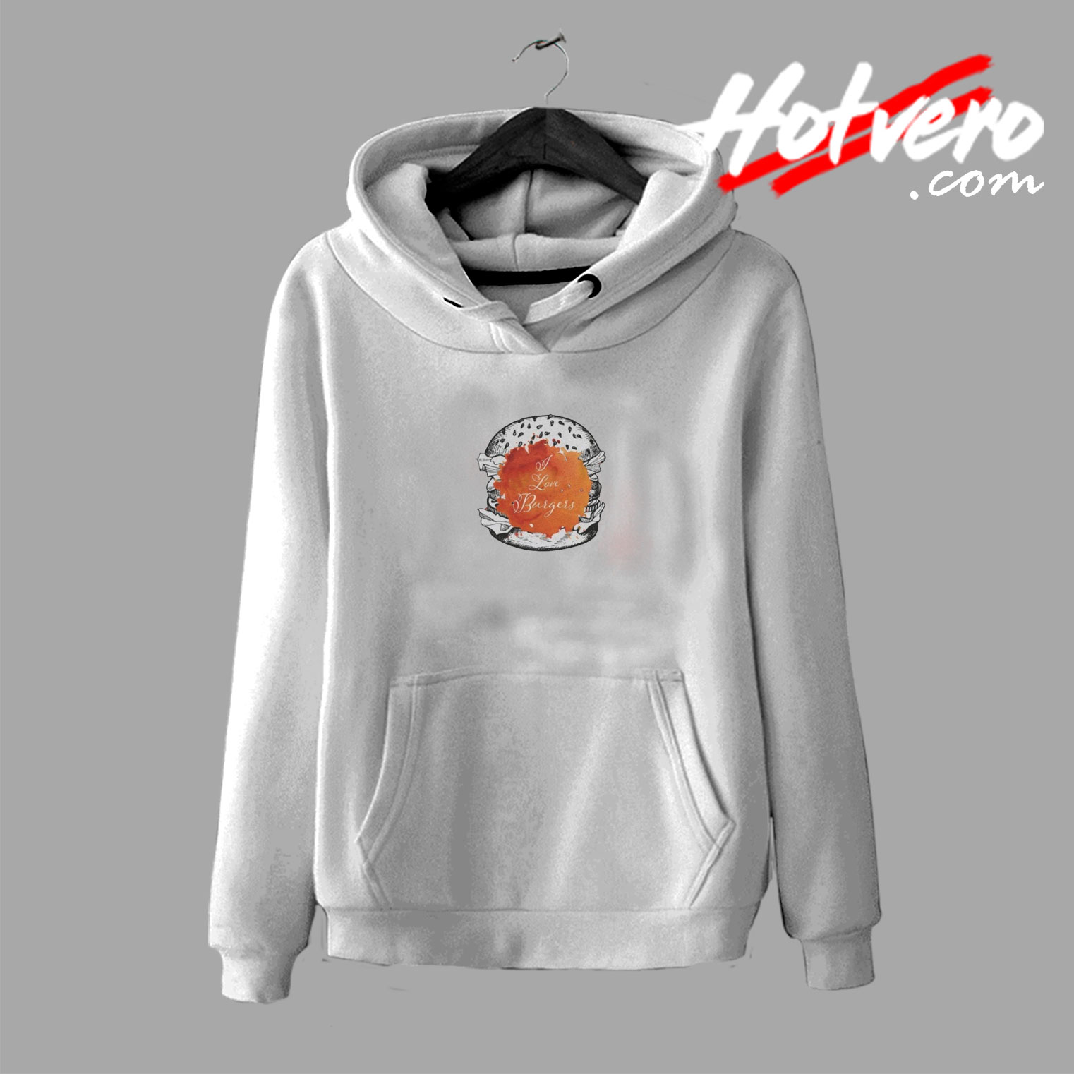 I Love Burger Graphic Hoodie