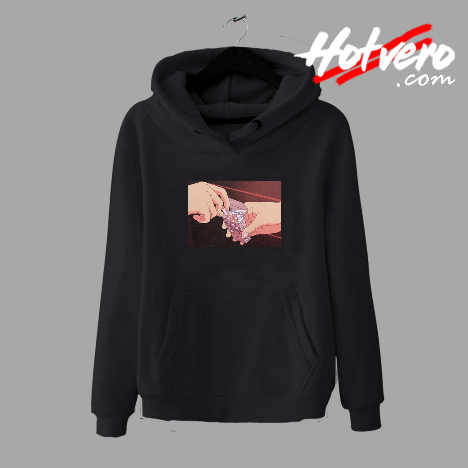 Japanese Smoking Vaporwave Aesthetic Anime Hoodie