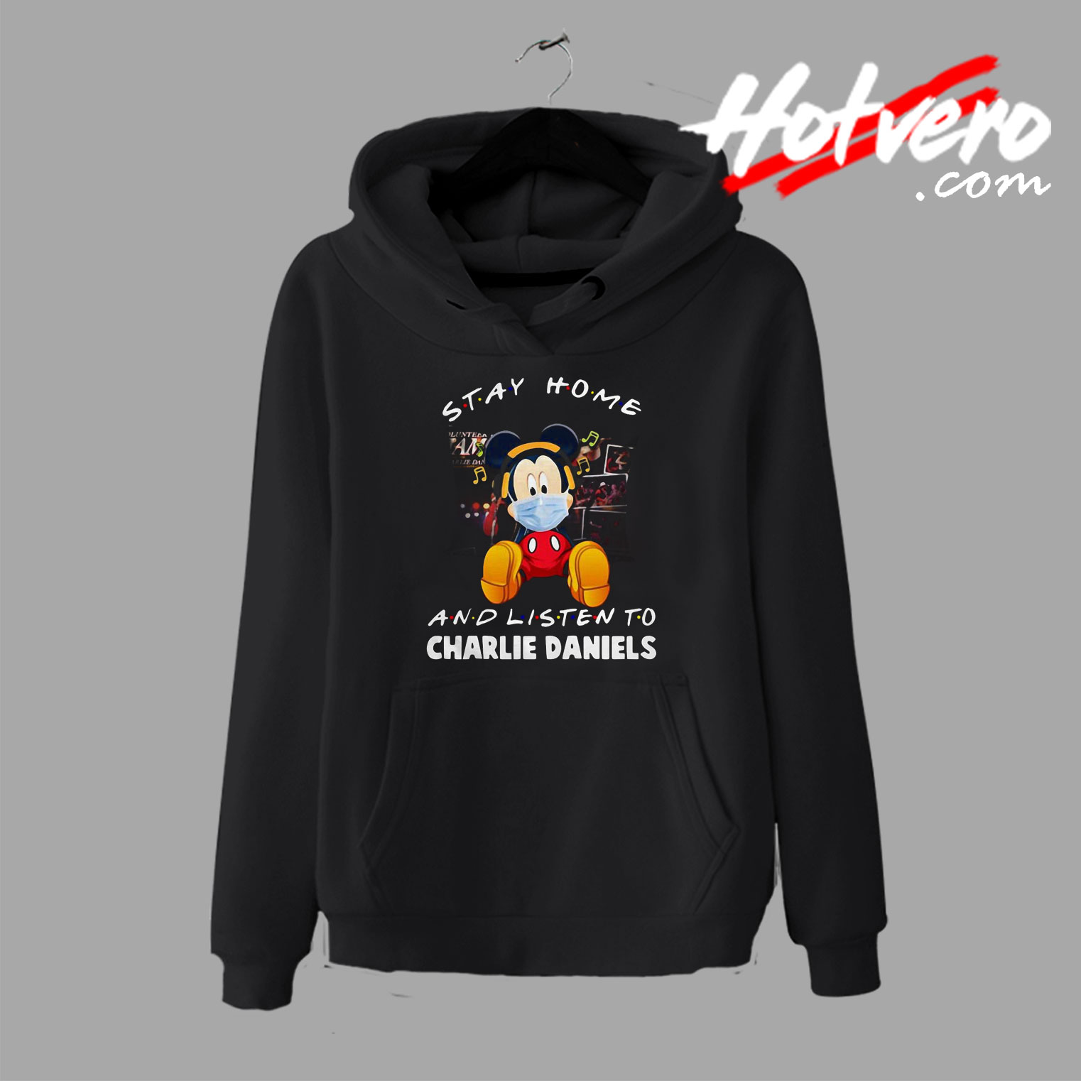 Mickey Mouse Listen To Charlie Daniels Covid 19 Hoodie