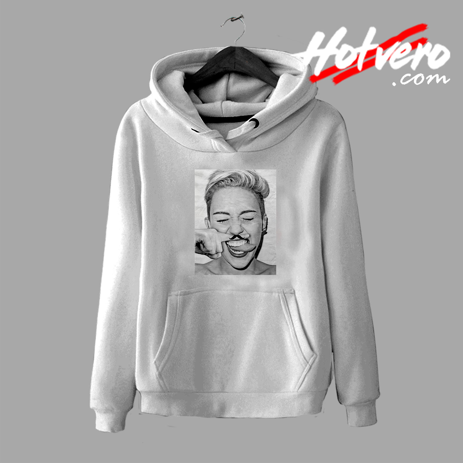 Miley Cyrus Dito Baffo Mustache Funny Photos Hoodie