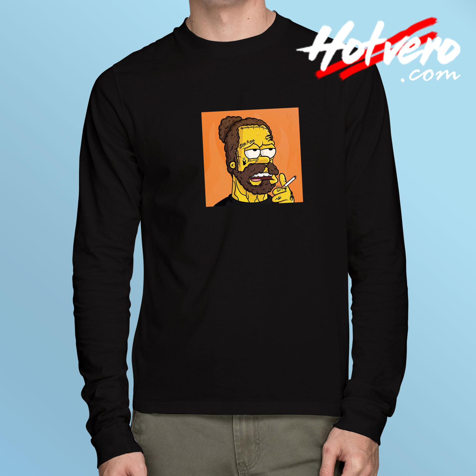 Post Malone The Simpsons Funny Long Sleeve Tee