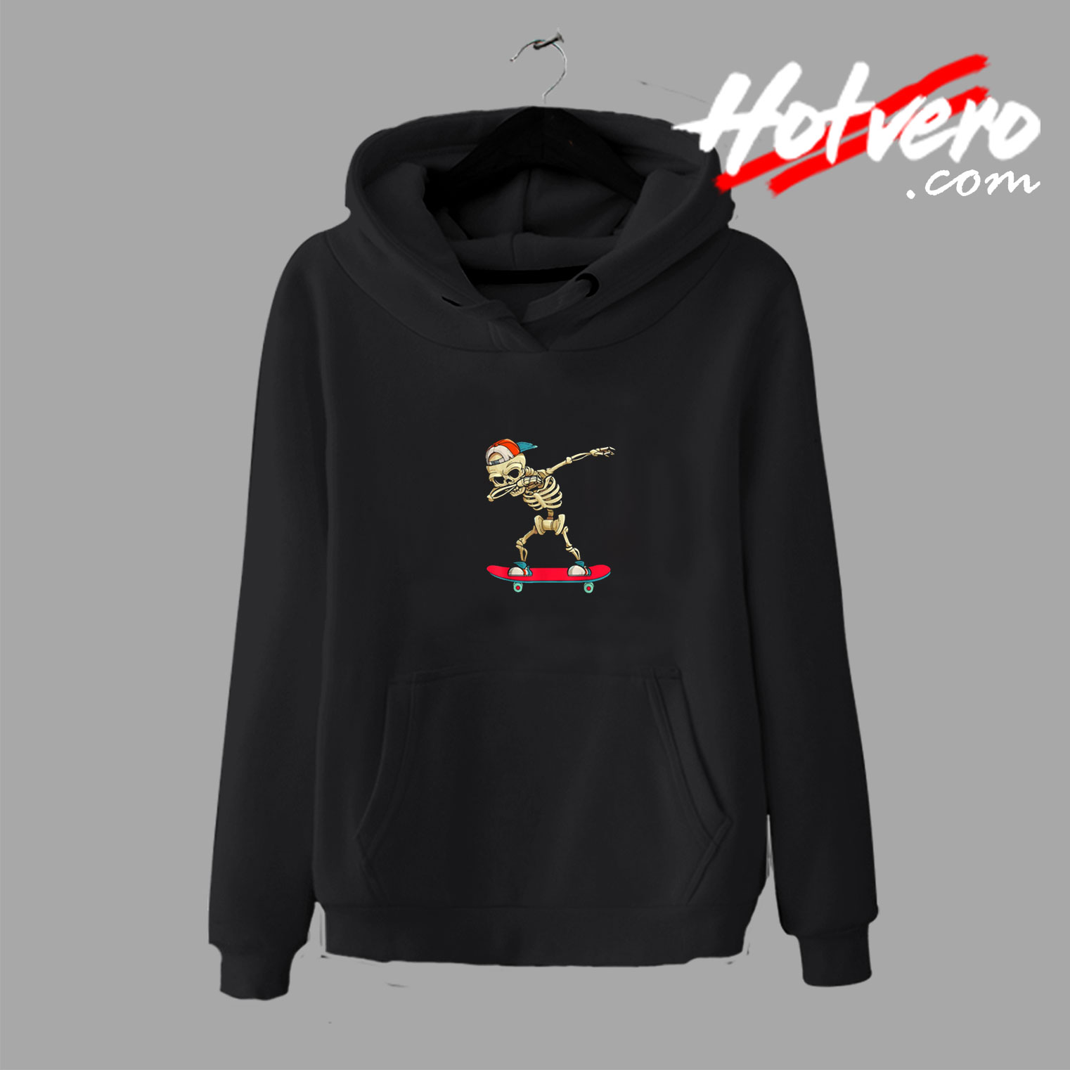 Skeleton Skateboard Graphic Hoodie
