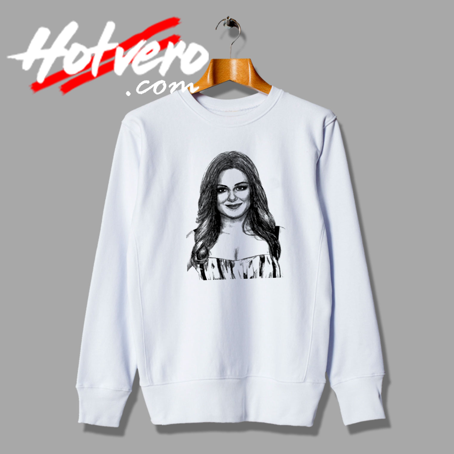 Ariel Winter Effect Drawing Face Sweatshirt