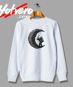 Astronaut Digging The Moon Funny Sweatshirt