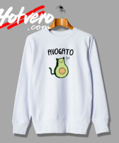 Avocado Cat Face Art Sweatshirt
