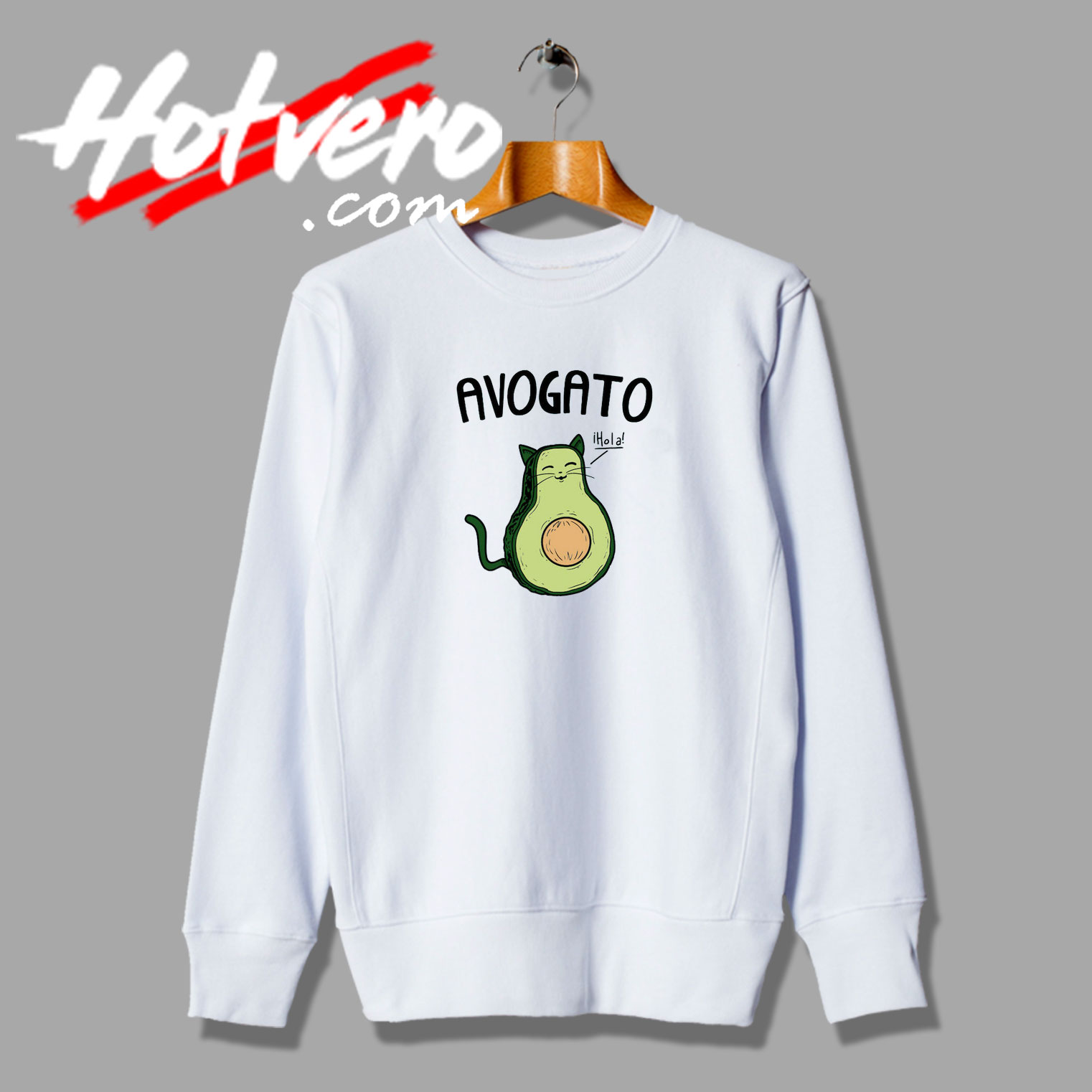 Avocado Cat Face Art Sweatshirt