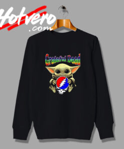 Baby Yoda Grateful Dead Colorful Sweatshirt