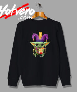 Baby Yoda Mardi Gras Parody Sweatshirt