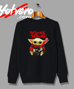 Baby Yoda hug My Chemical Romance Graphic Sweatshirt