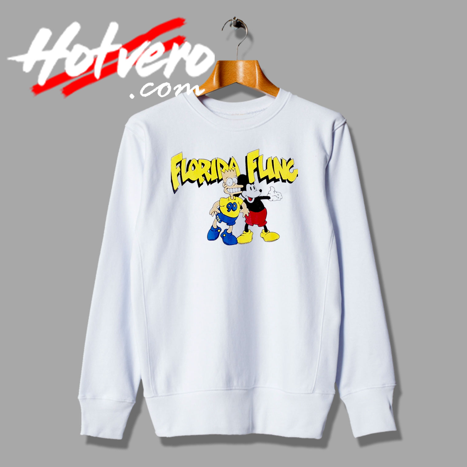 Bart Simpson And Mickey Mouse Funny TV Show Sweatshirt