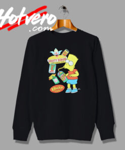 Bart Simpson Krusty Burger Funny Cartoon Sweatshirt