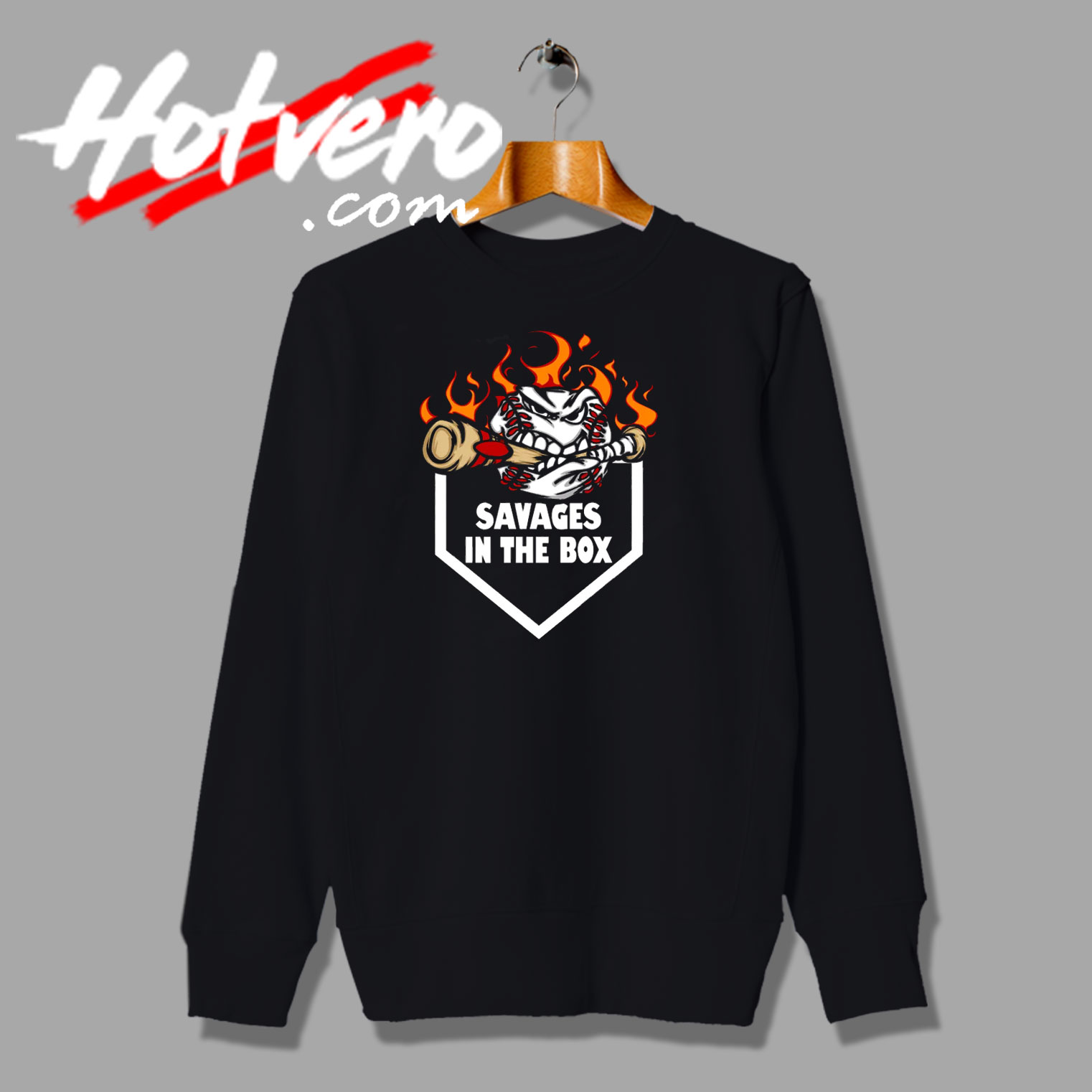Baseball Fire Artwork Sweatshirt