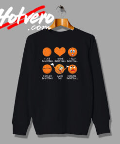 Basketball Emoji Symbol Sweatshirt