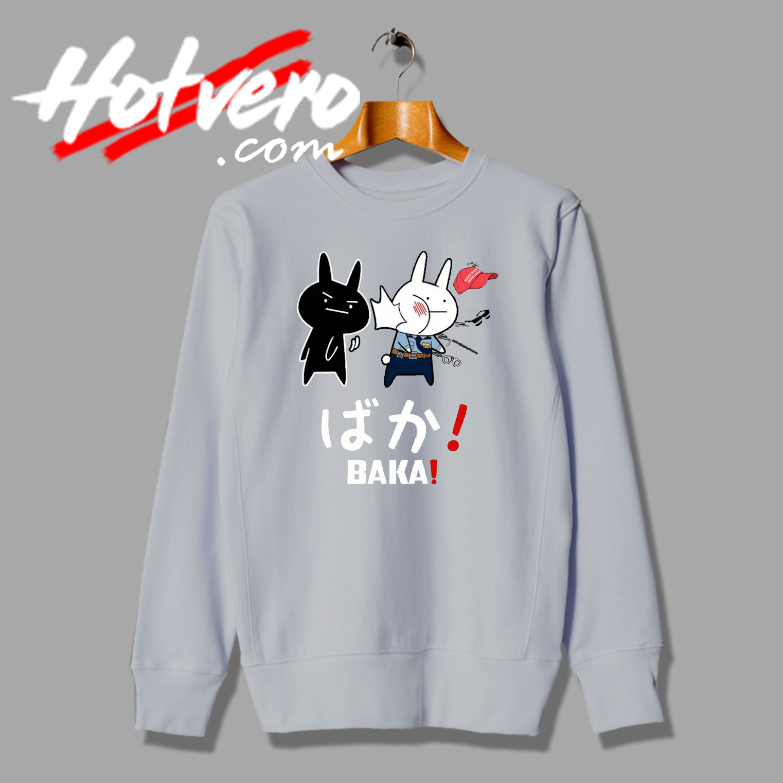 Black Rabbit Slap Baka Police Racist Funny Cartoon Sweatshirt