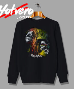 Bob Marley Rastafari Lion of Zion Artwork Sweatshirt