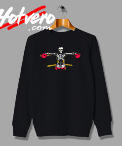 Boxing Skeleton Graphic Style Sweatshirt