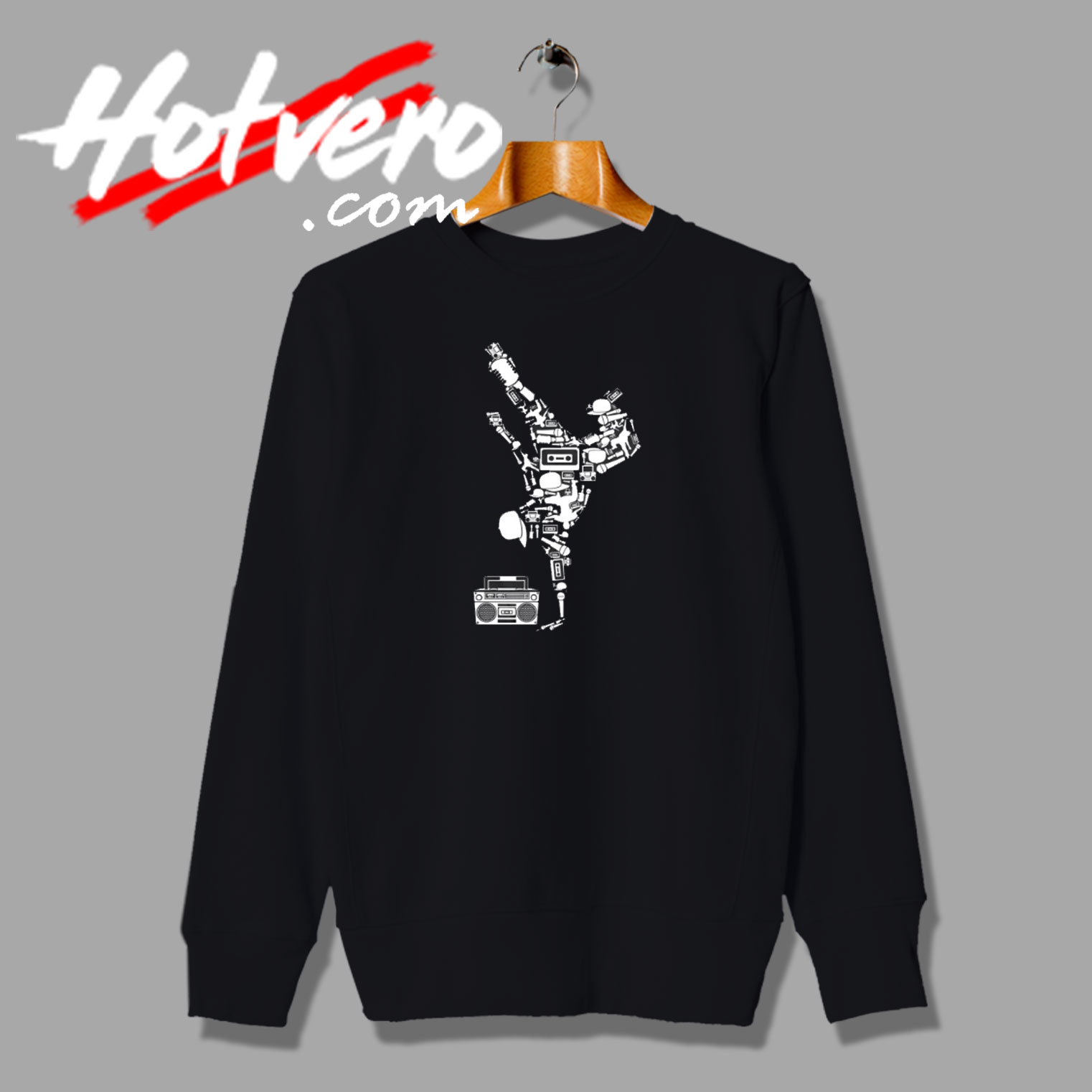 Breakdance Boombox Funny Graphic Sweatshirt