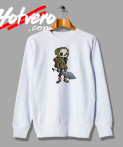 Burlap Skeleton Halloween Vintage Sweatshirt