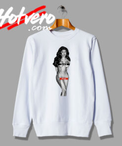 Cardi B Press Text Box Tattoo Sweatshirt